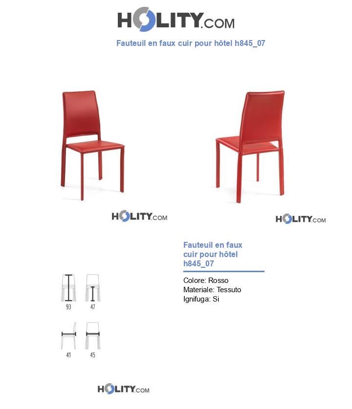 Fauteuil en faux cuir pour hôtel h845_07