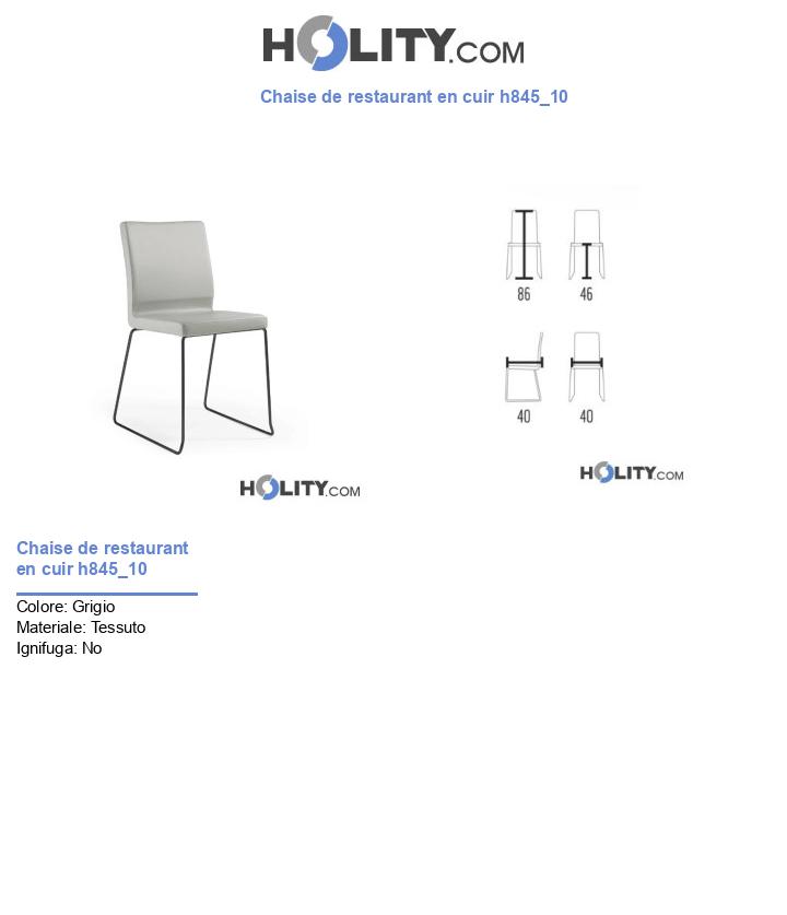 Chaise de restaurant en cuir h845_10
