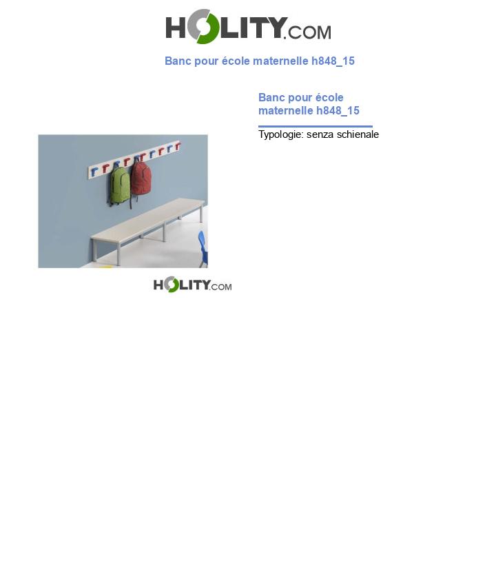 Banc pour école maternelle h848_15
