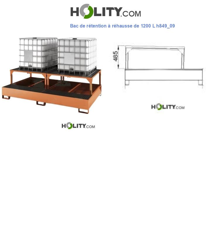 Bac de rétention à réhausse de 1200 L h849_09