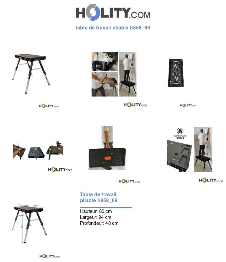 Table de travail pliable h858_69