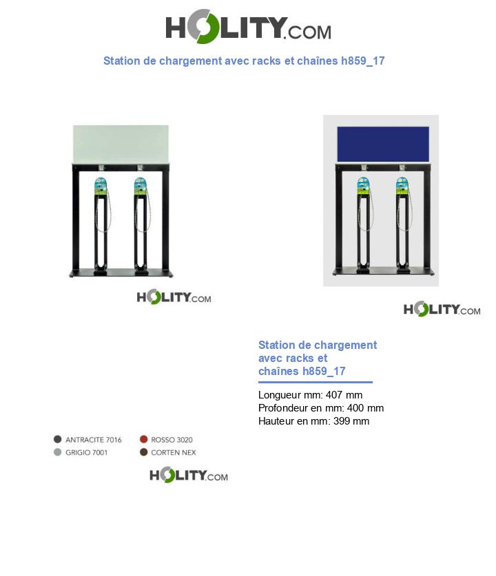 Station de chargement avec racks et chaînes h859_17