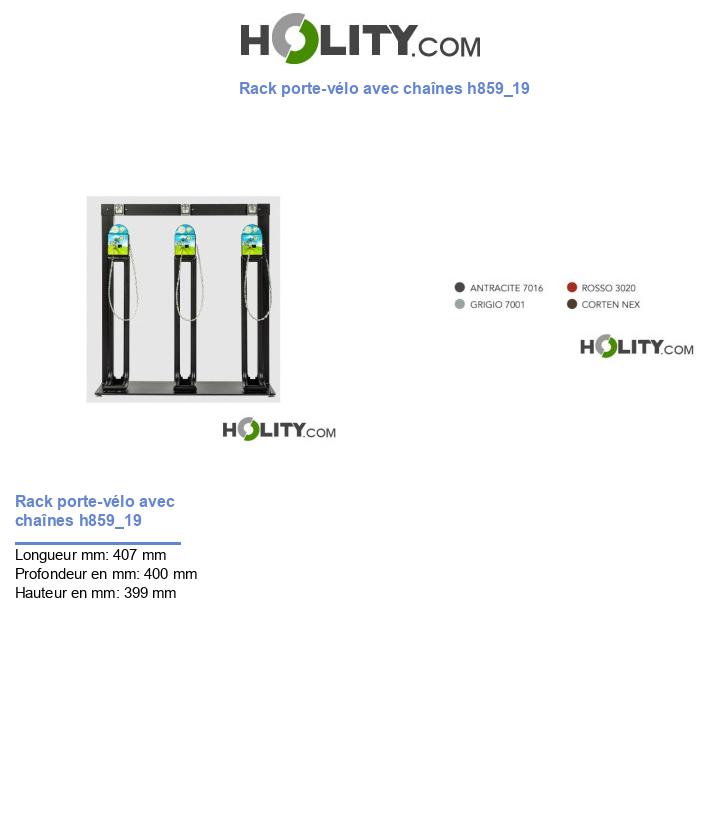 Rack porte-vélo avec chaînes h859_19