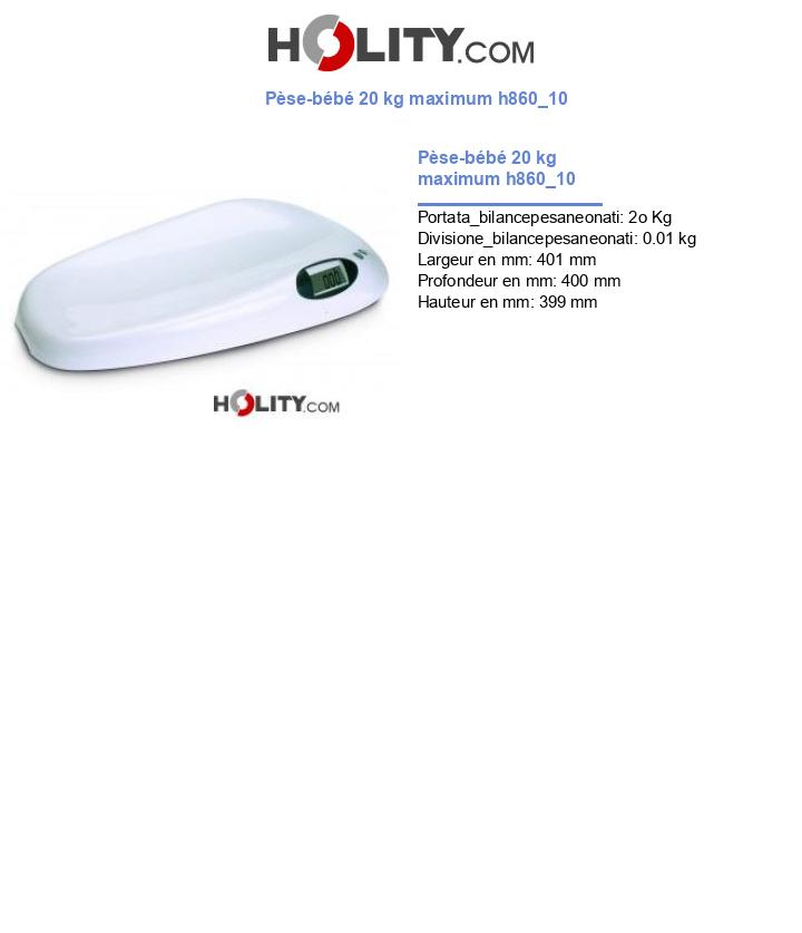 Pèse-bébé 20 kg maximum h860_10