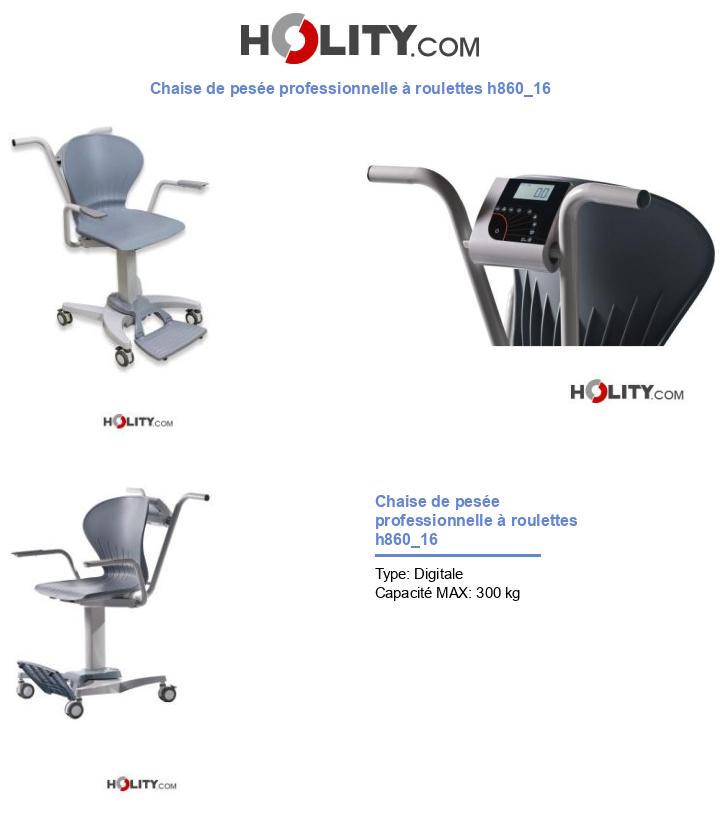 Chaise de pesée professionnelle à roulettes h860_16