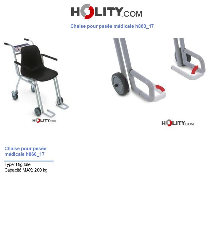 Chaise pour pesée médicale h860_17
