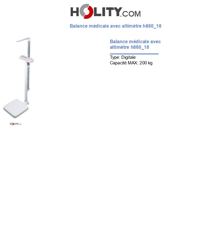 Balance médicale avec altimètre h860_18