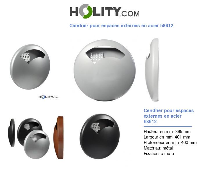 Cendrier pour espaces externes en acier h8612