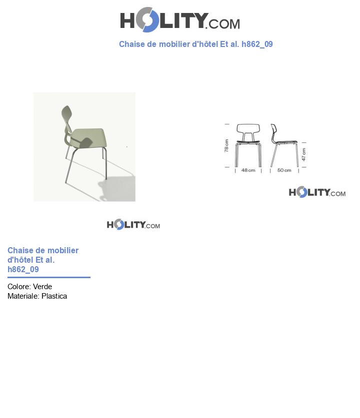 Chaise de mobilier d'hôtel Et al. h862_09
