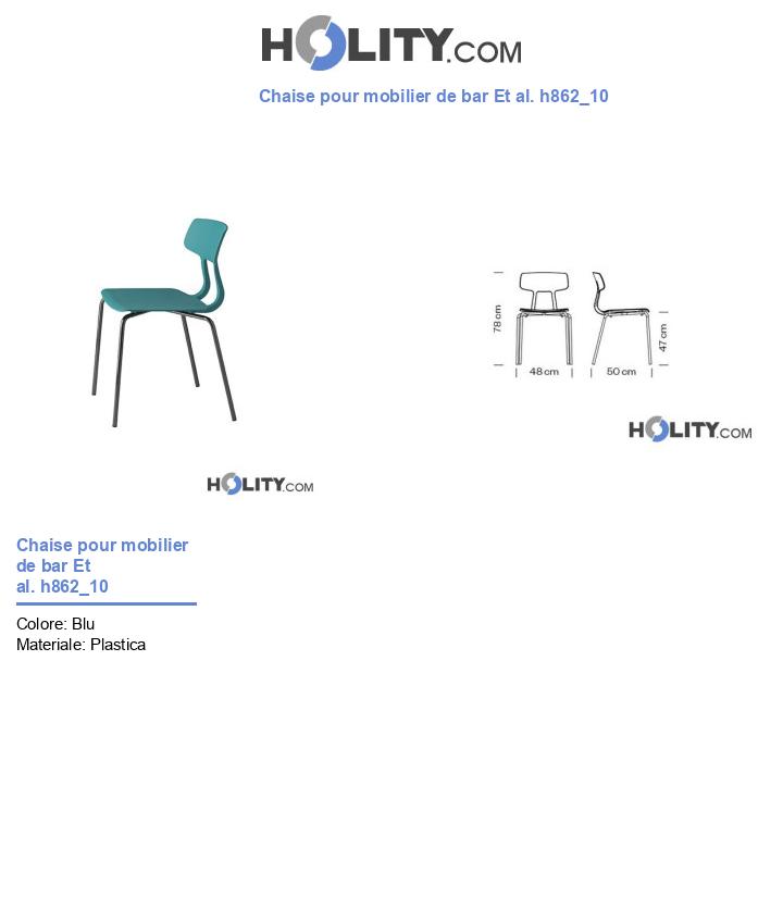 Chaise pour mobilier de bar Et al. h862_10