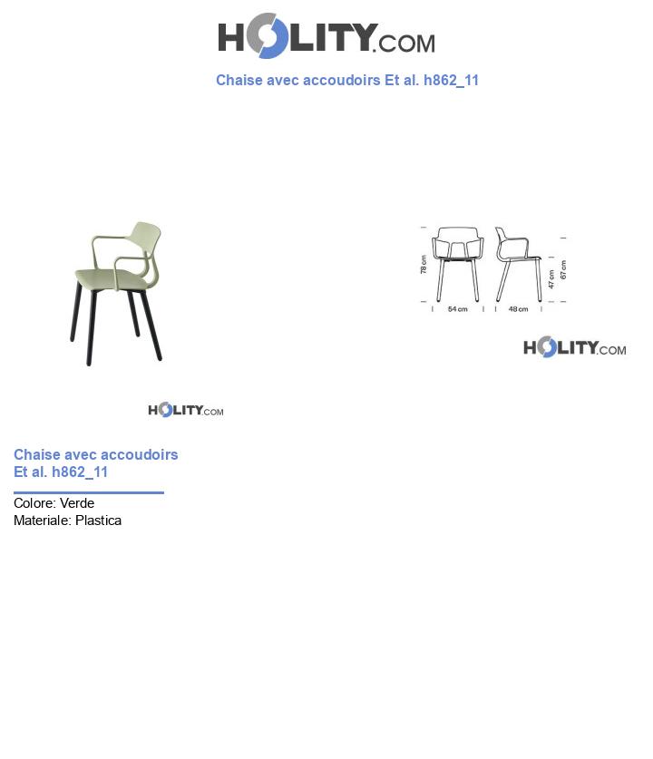 Chaise avec accoudoirs Et al. h862_11