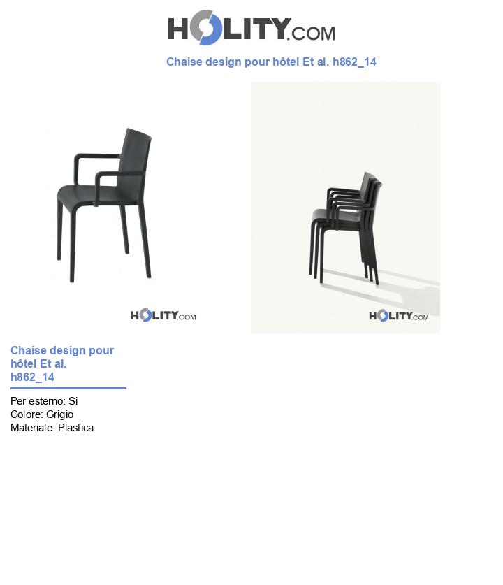 Chaise design pour hôtel Et al. h862_14