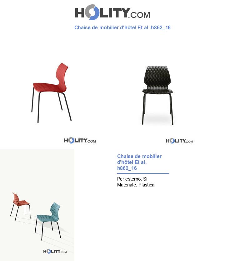 Chaise de mobilier d'hôtel Et al. h862_16