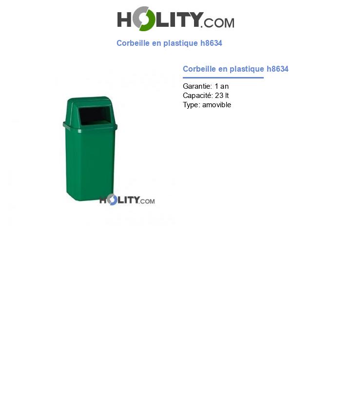 Corbeille en plastique h8634