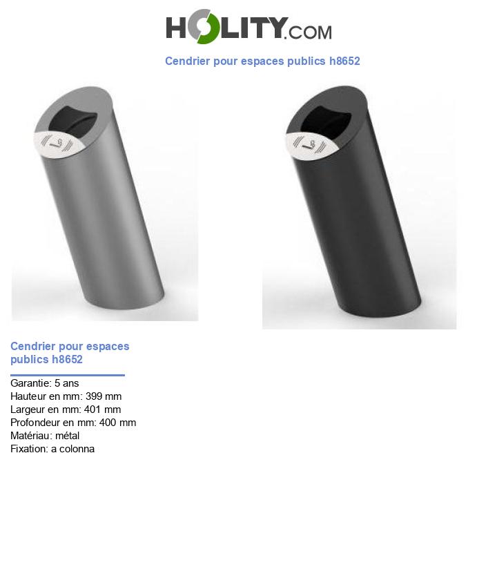 Cendrier pour espaces publics h8652
