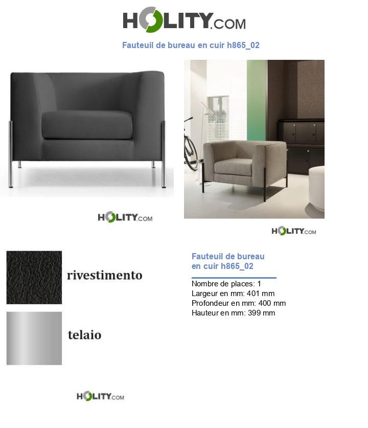 Fauteuil de bureau en cuir h865_02