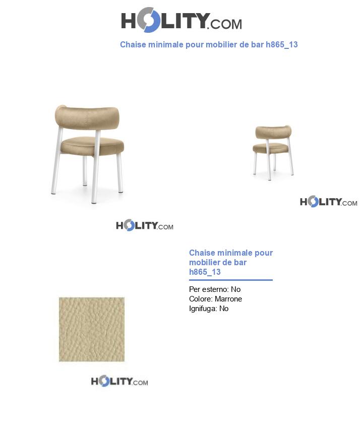 Chaise minimale pour mobilier de bar h865_13