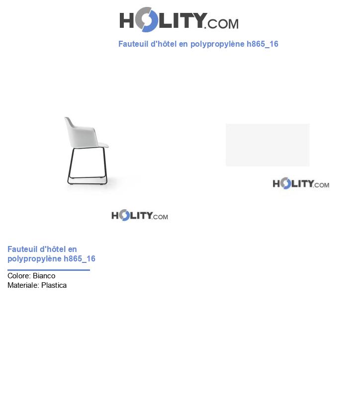 Fauteuil d'hôtel en polypropylène h865_16