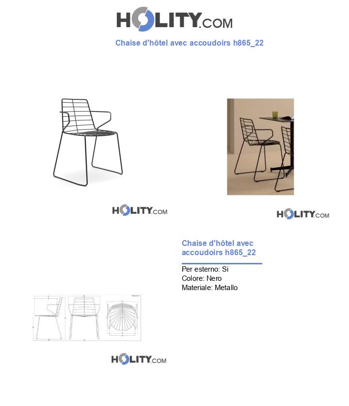 Chaise d'hôtel avec accoudoirs h865_22