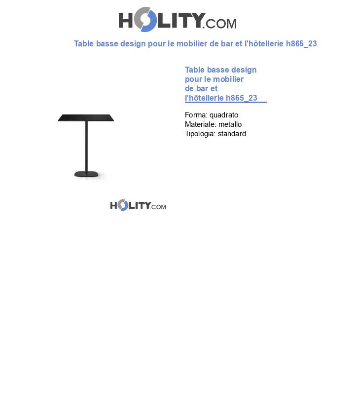 Table basse design pour le mobilier de bar et l'hôtellerie h865_23
