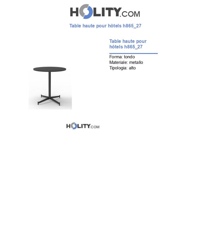 Table haute pour hôtels h865_27