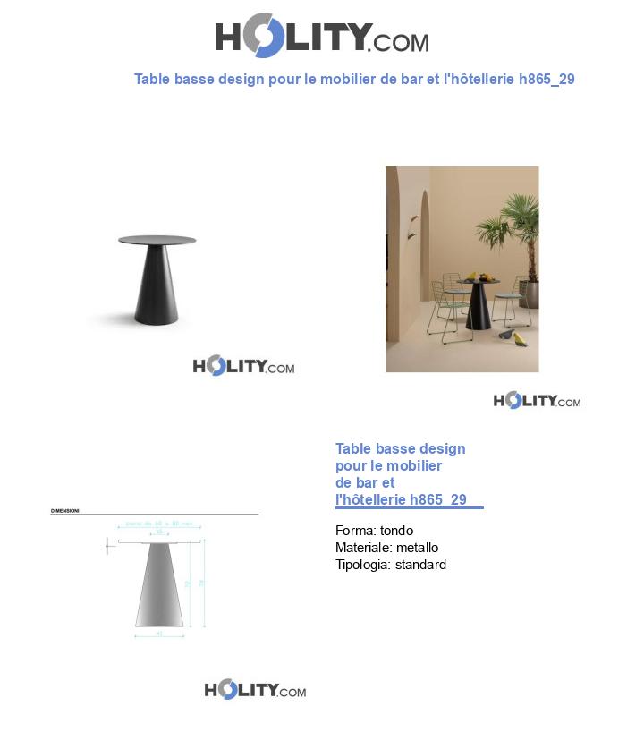 Table basse design pour le mobilier de bar et l'hôtellerie h865_29