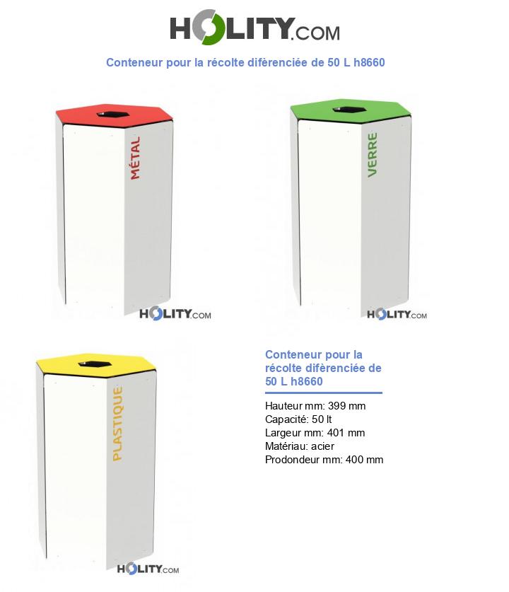 Conteneur pour la récolte difèrenciée de 50 L h8660