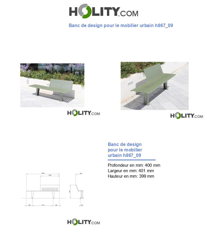 Banc de design pour le mobilier urbain h867_09