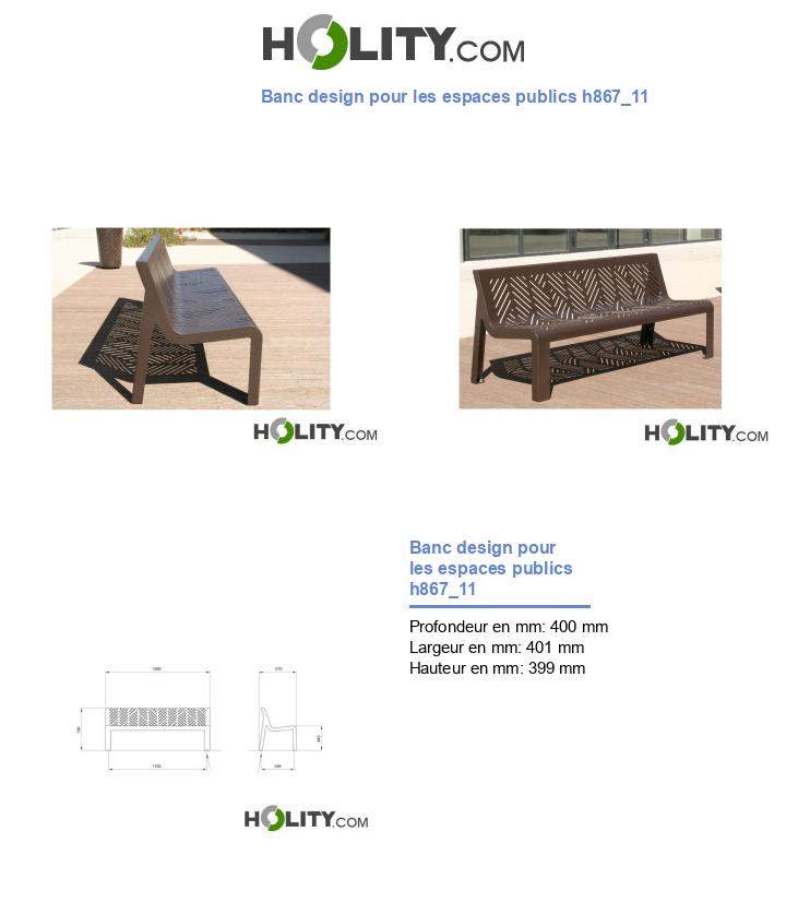 Banc design pour les espaces publics h867_11