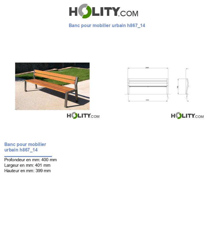Banc pour mobilier urbain h867_14