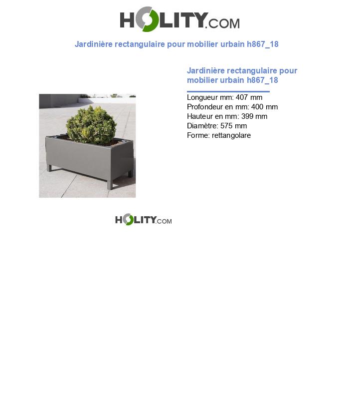 Jardinière rectangulaire pour mobilier urbain h867_18