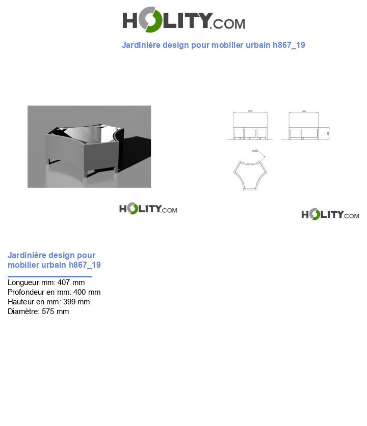 Jardinière design pour mobilier urbain h867_19