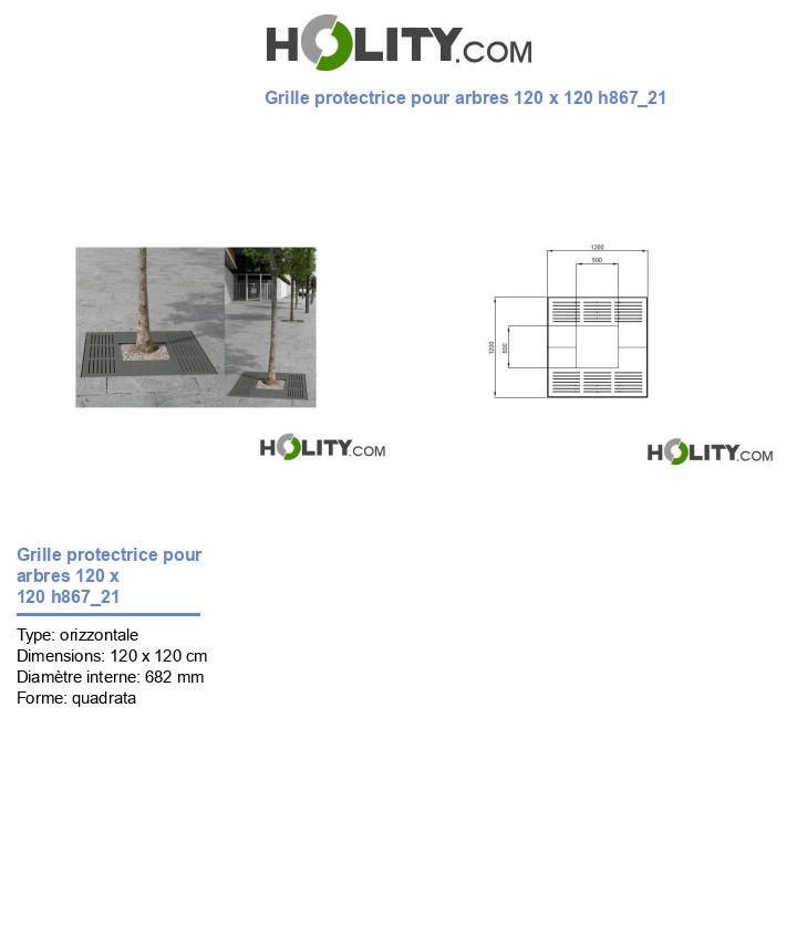 Grille protectrice pour arbres 120 x 120 h867_21