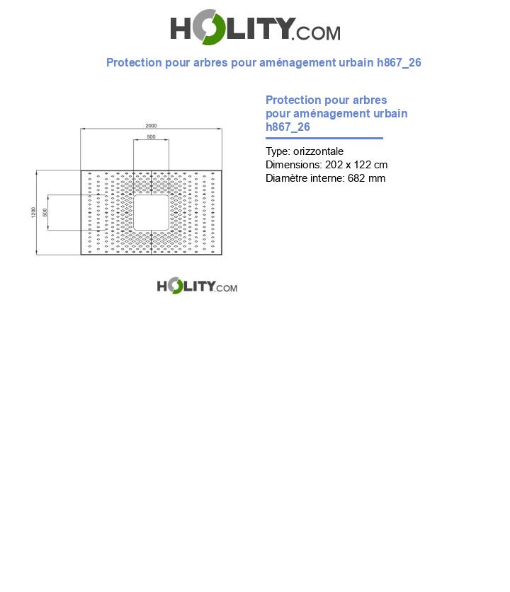 Protection pour arbres pour aménagement urbain h867_26