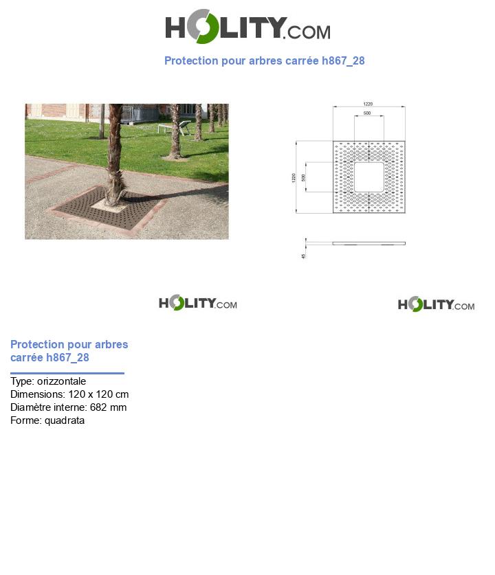 Protection pour arbres carrée h867_28