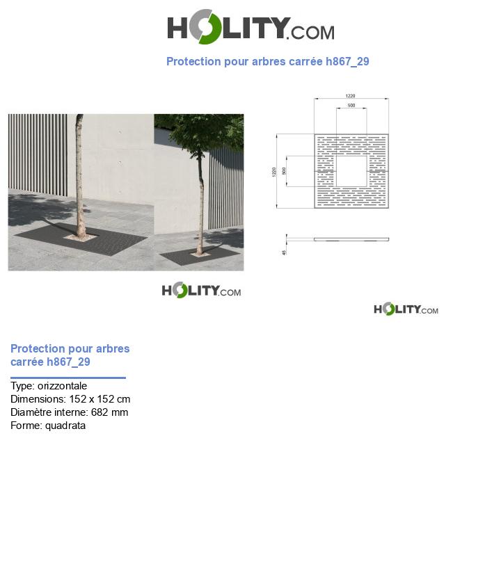 Protection pour arbres carrée h867_29