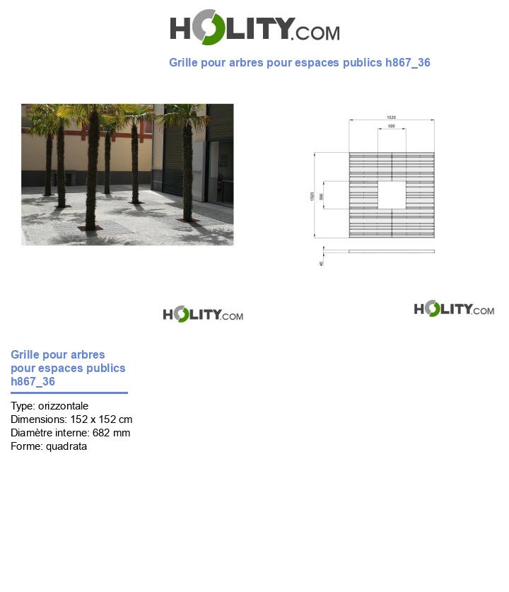 Grille pour arbres pour espaces publics h867_36