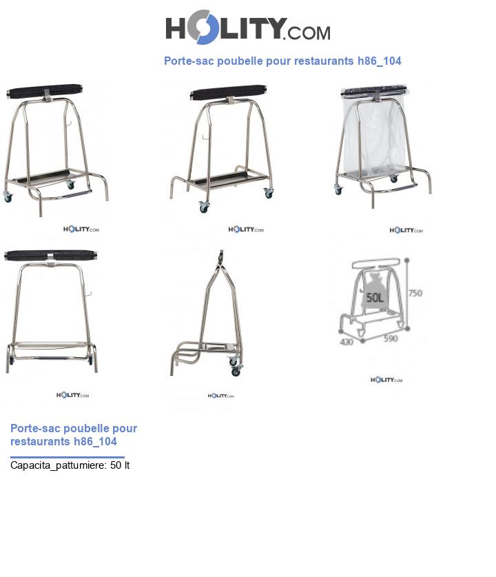 Porte-sac poubelle pour restaurants h86_104
