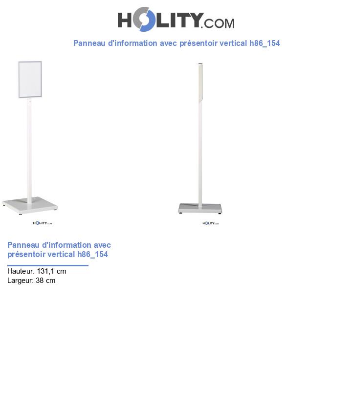 Panneau d'information avec présentoir vertical h86_154