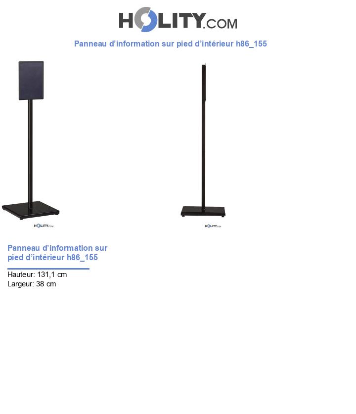 Panneau d’information sur pied d’intérieur h86_155