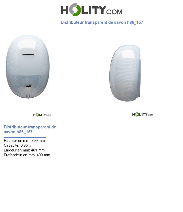 Distributeur transparent de savon h86_157