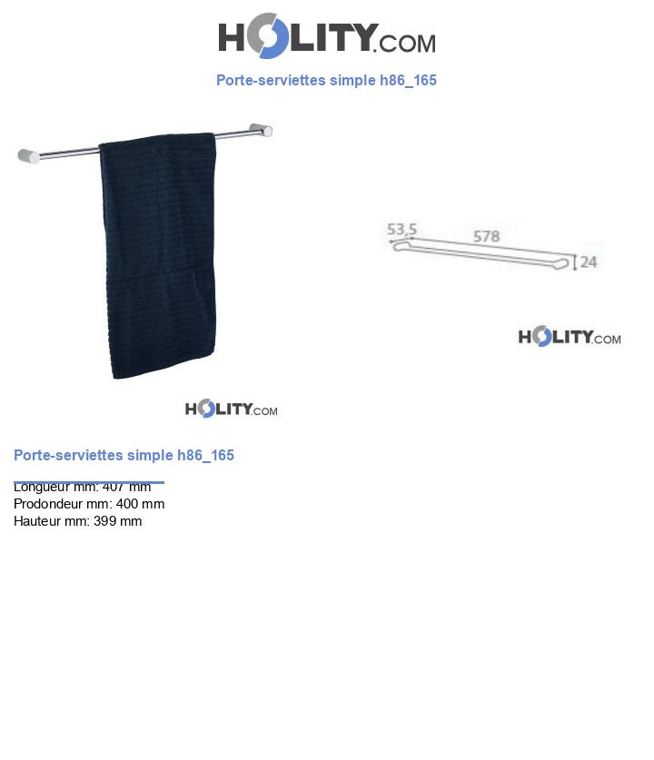 Porte-serviettes simple h86_165