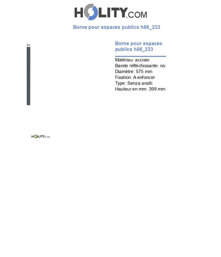 Borne pour espaces publics h86_233