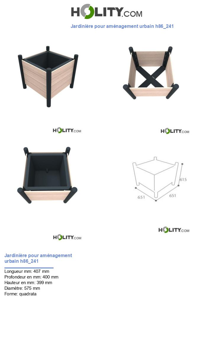 Jardinière pour aménagement urbain h86_241