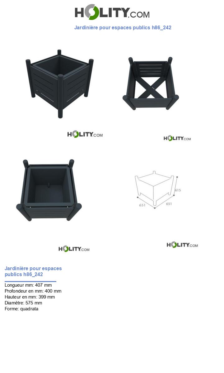 Jardinière pour espaces publics h86_242