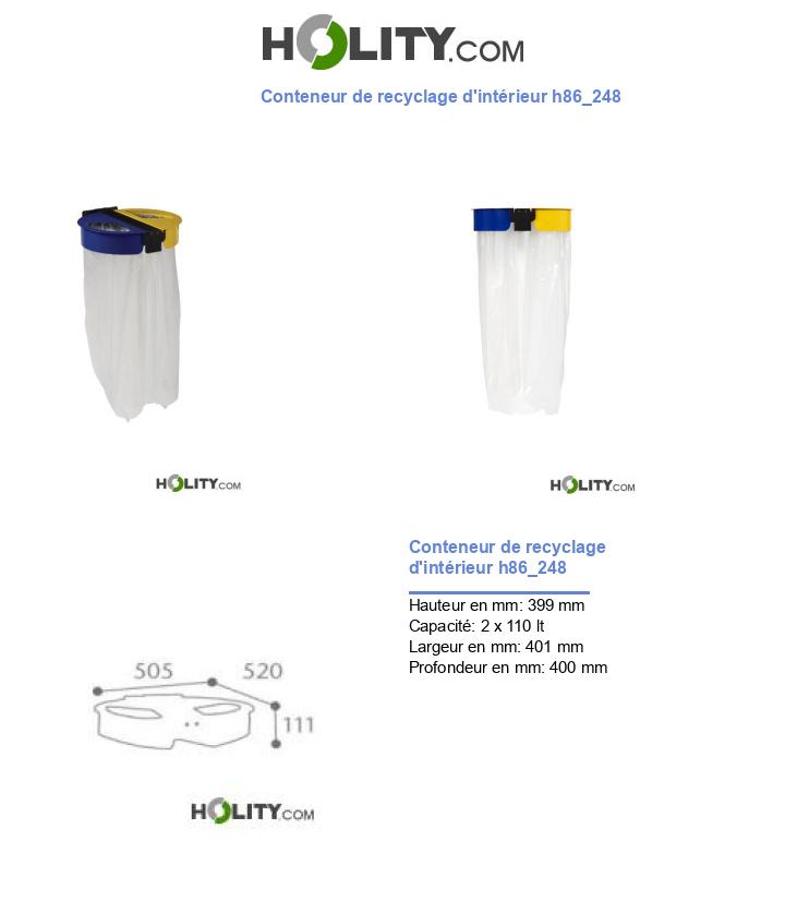 Conteneur de recyclage d'intérieur h86_248
