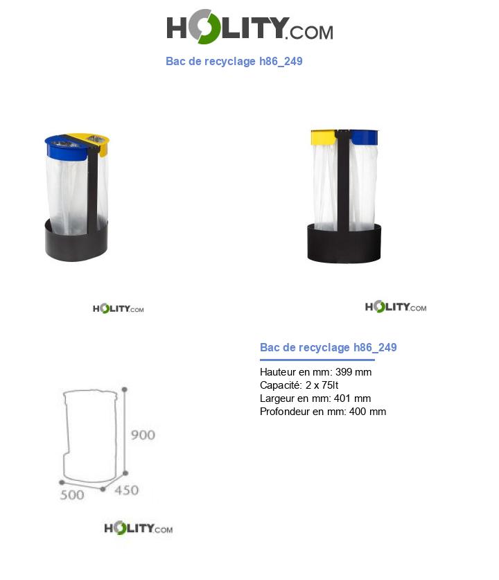 Bac de recyclage h86_249