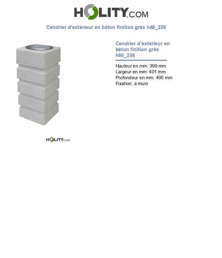 Cendrier d’extérieur en béton finition grès h86_256