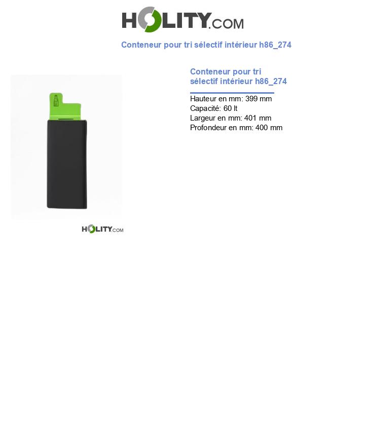 Conteneur pour tri sélectif intérieur h86_274