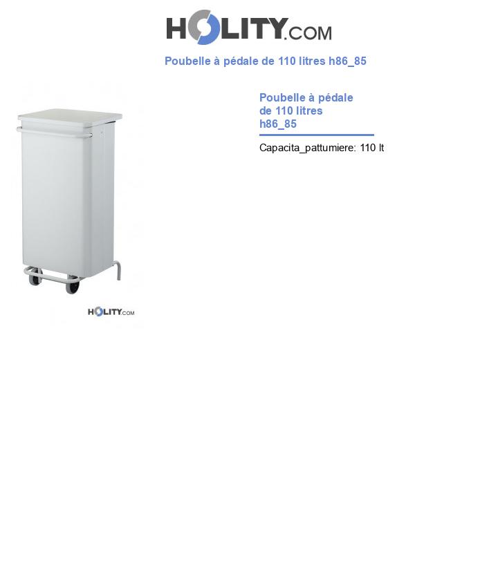 Poubelle à pédale de 110 litres h86_85